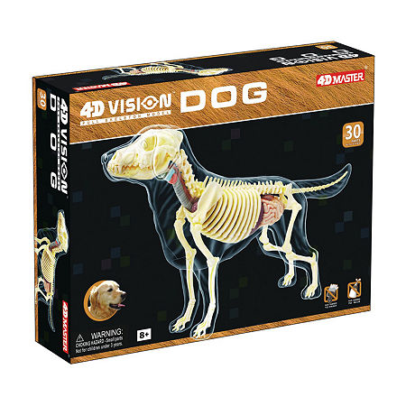 4D Vision Full Skeleton Dog Model, One Size, Black