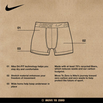 Nike Little & Big Kid Boys 3 Pack Boxer Briefs 9n0844-U10