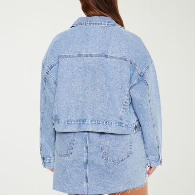 Forever 21 Embellished Womens Denim Lightweight Juniors Trucker Jacket