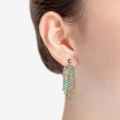 Bijoux Bar Multi Color Glass Drop Earrings