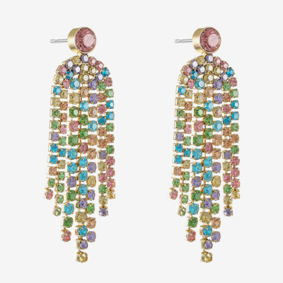 Bijoux Bar Multi Color Glass Drop Earrings