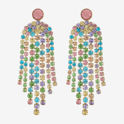 Bijoux Bar Multi Color Glass Drop Earrings