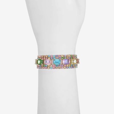 Bijoux Bar Silver Tone Blue Glass Strand Bracelets