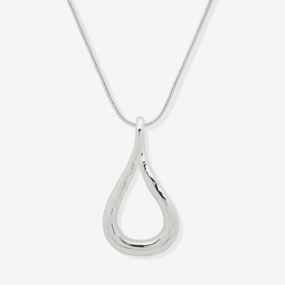 Worthington Silver Tone Womens Pendant Necklaces