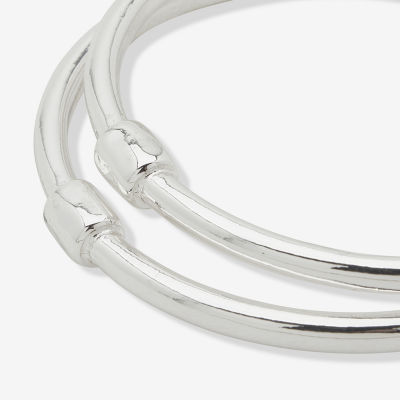 Worthington Silver Tone Womens 2-pc. Bracelet Set