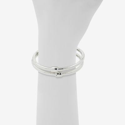 Worthington Silver Tone Womens 2-pc. Bracelet Set