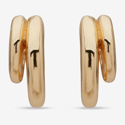 Worthington Gold Tone 25.4mm Hoop Earrings