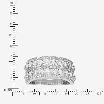 (H-I / Si1-Si2) Womens 5.5MM 2 CT. T.W. Lab Grown White Diamond 10K Gold Anniversary Band