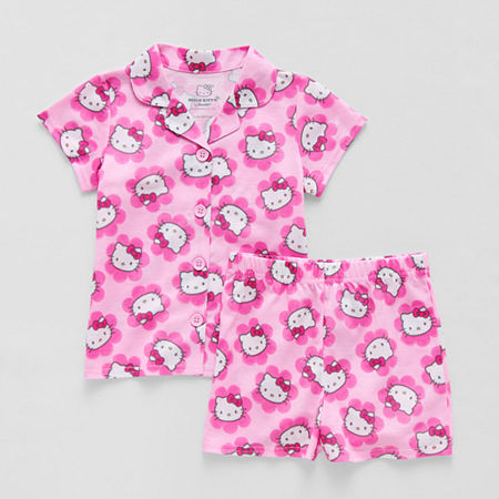 Girls Hello Kitty Short Sleeve 2-pc. Pajama Sets, 3t, Pink
