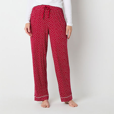 Liz Claiborne Cool and Calm Womens Tall Pajama Pants, Xx-large Tall, Red