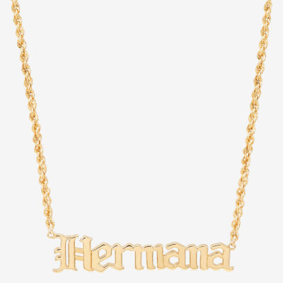 "Hermana" / Sister Womens 10K Gold Pendant Necklace