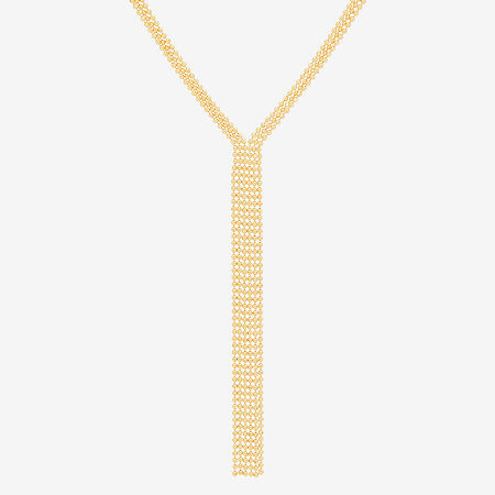 Womens 10K Gold Y Necklace, One Size