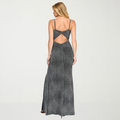 Trixxi Womens Juniors Sleeveless Glitter Diamond Bodycon Dress