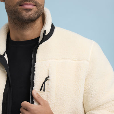 Xersion Sherpa Mens Midweight Jacket, Color: French Cream - JCPenney