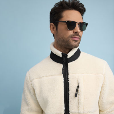 Xersion Sherpa Mens Midweight Jacket, Color: French Cream - JCPenney