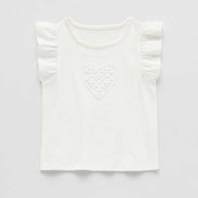 Okie Dokie Toddler & Little Girls Round Neck Sleeveless T-Shirt