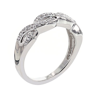 DiamonArt® Cubic Zirconia Sterling Silver Infinity Ring