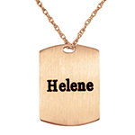 Personalized Name and Lord's Prayer Dog Tag Pendant Necklace