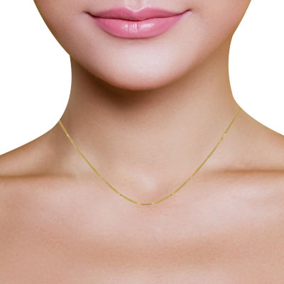 10K Gold Venetian Box Chain Necklace