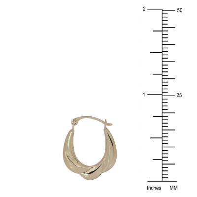 10K Gold 15mm Hoop Earrings