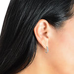 Womens 3 Pair Cubic Zirconia 14K Gold Earring Set