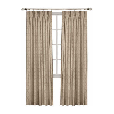Windsor Pinch Pleat Back Tab Light-Filtering Single Curtain Panel