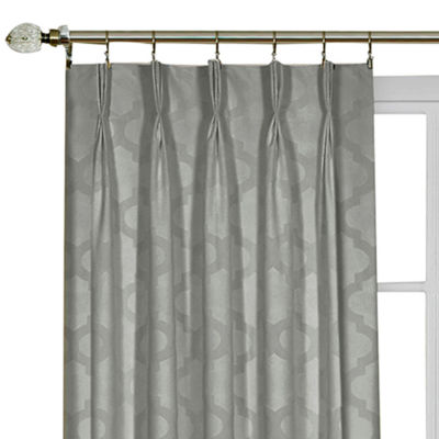Windsor Pinch Pleat Back Tab Light-Filtering Single Curtain Panel
