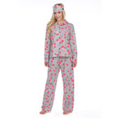 Ambrielle Womens Long Sleeve 2-pc. Velvet Pajama Set, X-large