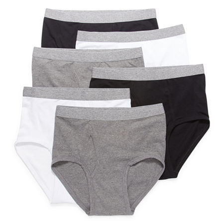 Stafford Dry + Cool Full-Cut Mens 6 Pack Briefs, Xx-large, Black