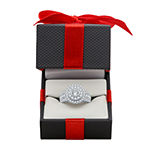 LIMITED EDITION! Womens 1 1/4 CT. T.W. Genuine White Diamond 10K White Gold Round Halo Engagement Ring