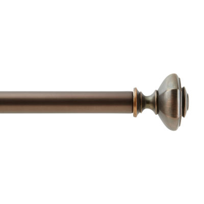 JCPenney Home™ Faceted Urn 1" Adjustable Curtain Rod, Color Sienna