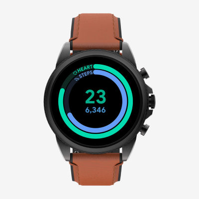 Fossil Smartwatches Gen 6 Mens Brown Leather Smart Watch Ftw4062v