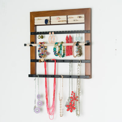 Hives And Honey Walnut Jewelry Organizer