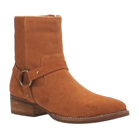 Dingo Mens Calgary Block Heel Boots, 8 Medium, Brown