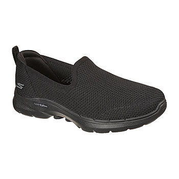 Skechers Womens Go Walk 6 Clear Virtue Slip-On Walking Shoes, Color: Black  - JCPenney