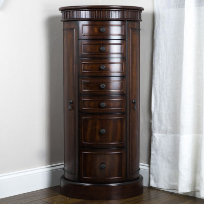 Hives And Honey Bailey Walnut Jewelry Armoire