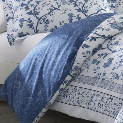Laura Ashley Charlotte Floral Reversible Duvet Cover Set, Color