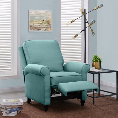 ProLounger Keaton Transitional Roll-Arm Push Back Recliner in Linen