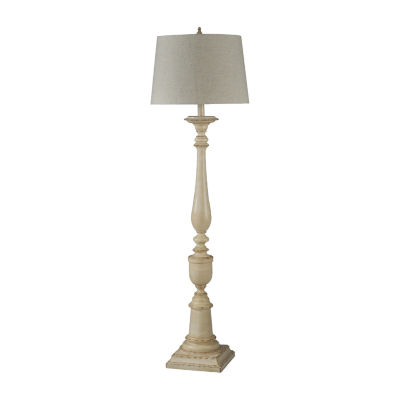 Stylecraft  Bourgault Antique Beige Farmhouse Floor Lamp