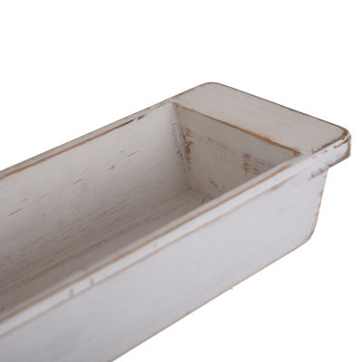 Stylecraft White Wash Wooden Handle 3-pc. Decorative Tray