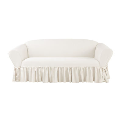 Ruffled sofa online slipcover