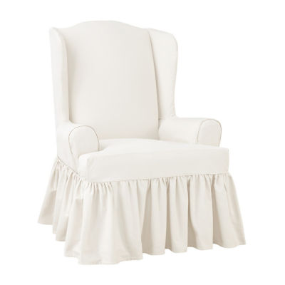 Sure Fit Essential Twill Wing Chair Slipcover