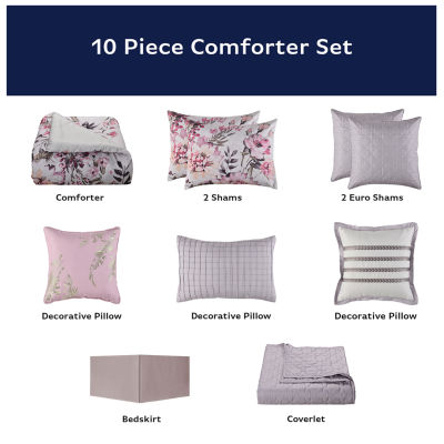 Eden & Oak Jasmine 10-pc. Floral Comforter Set