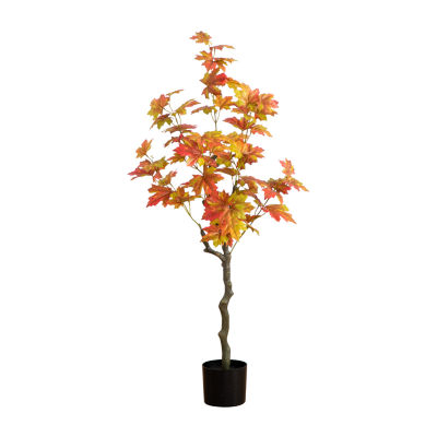 Nearly Natural 4' Orange Maple Artificial Tree