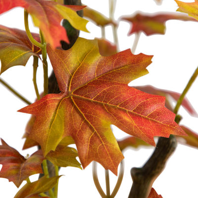 Nearly Natural 4' Orange Maple Artificial Tree