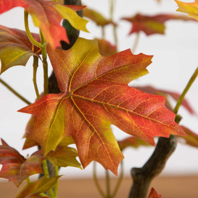 Nearly Natural 4' Orange Maple Artificial Tree