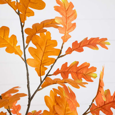Nearly Natural 6' Orange Oak Artificial Tree