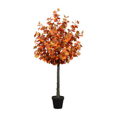 Nearly Natural 6' Orange Maple Indoor Artificial Tree