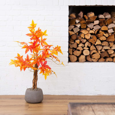 Nearly Natural 3'  Autumn Deluxe Maple Indoor Artificial Tree