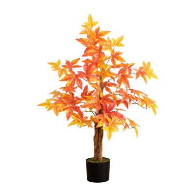 Nearly Natural 3'  Autumn Deluxe Maple Indoor Artificial Tree